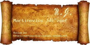 Martinovics József névjegykártya