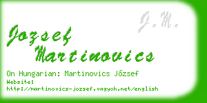 jozsef martinovics business card
